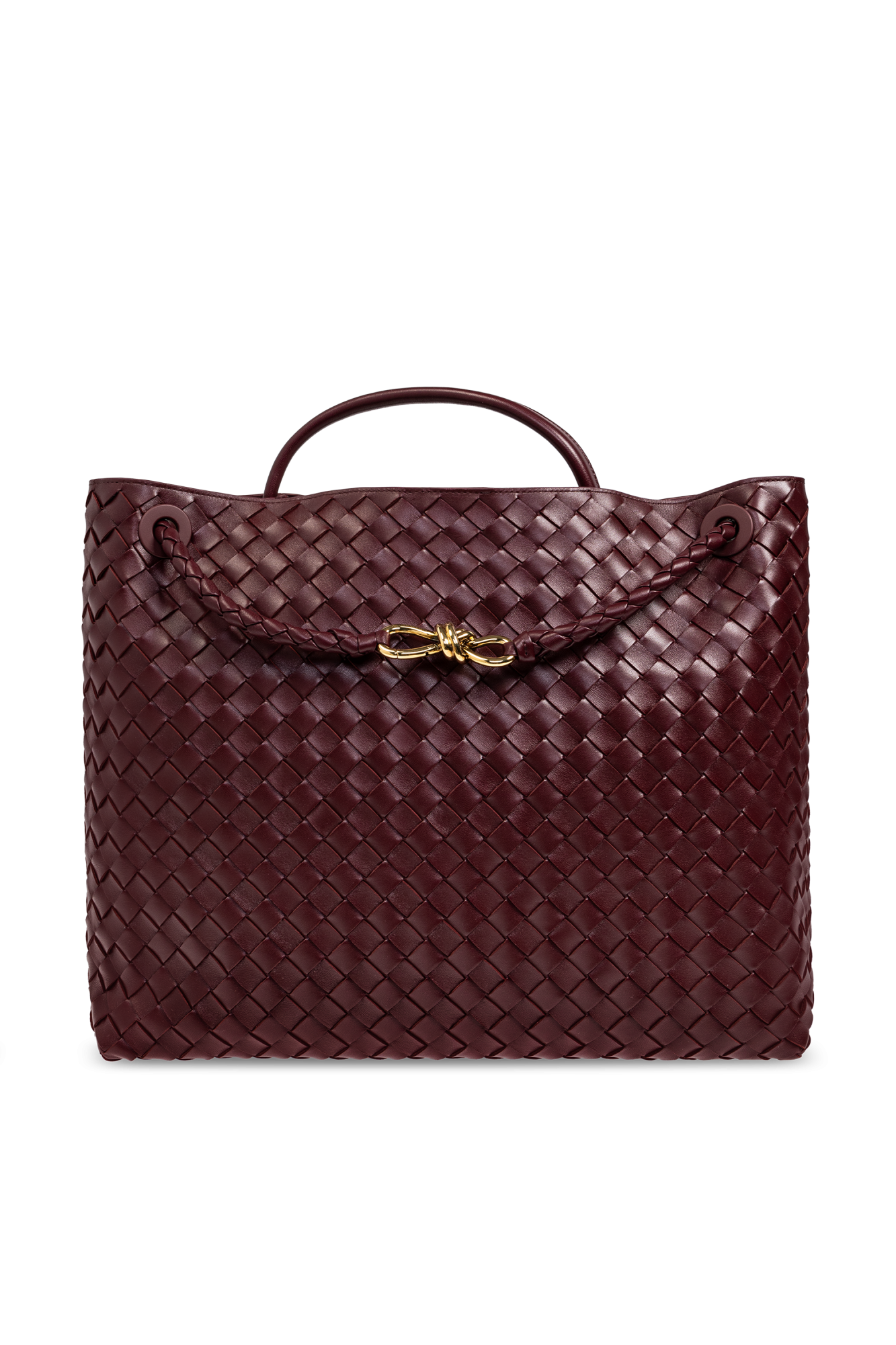 ハンドバッグ Bottega Veneta Brown Leather Large Andiamo Handbag Andiamo Large leather tote bag in brown - Bottega Veneta